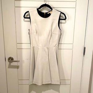 DVF white leather dress